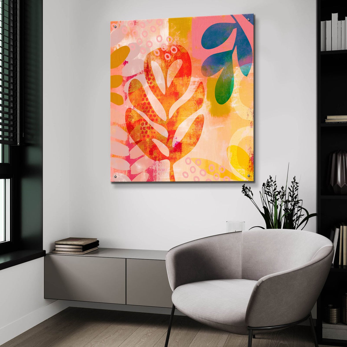 Mid Century Summer Fun 3 by Andrea Haase - 36x36 acrylic wall art in a room