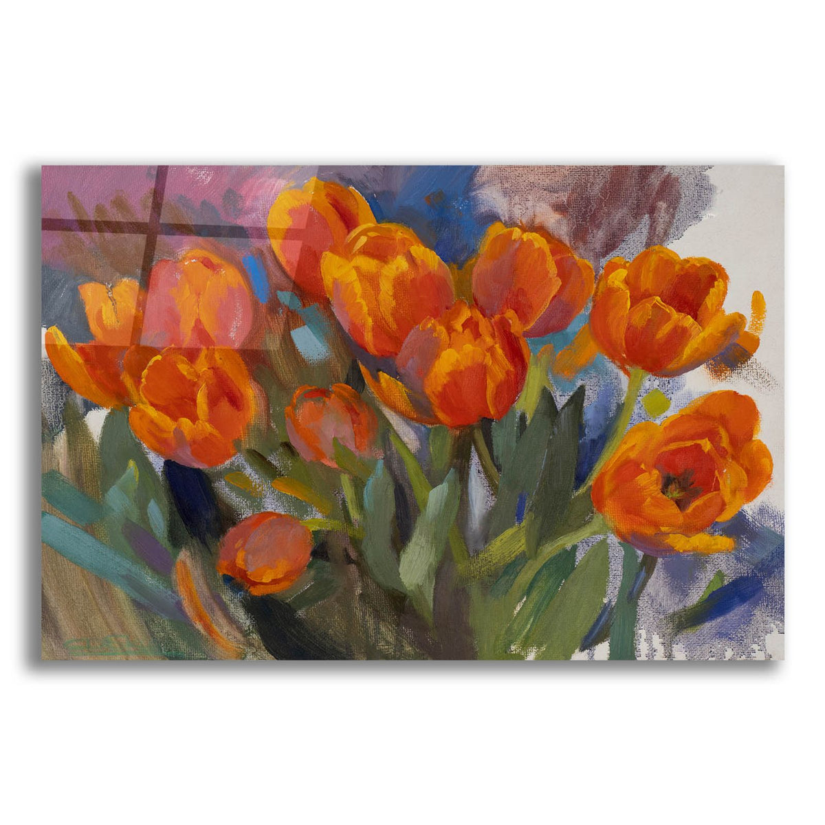 Apricot Tulips by Christine Debrosky acrylic glass wall art