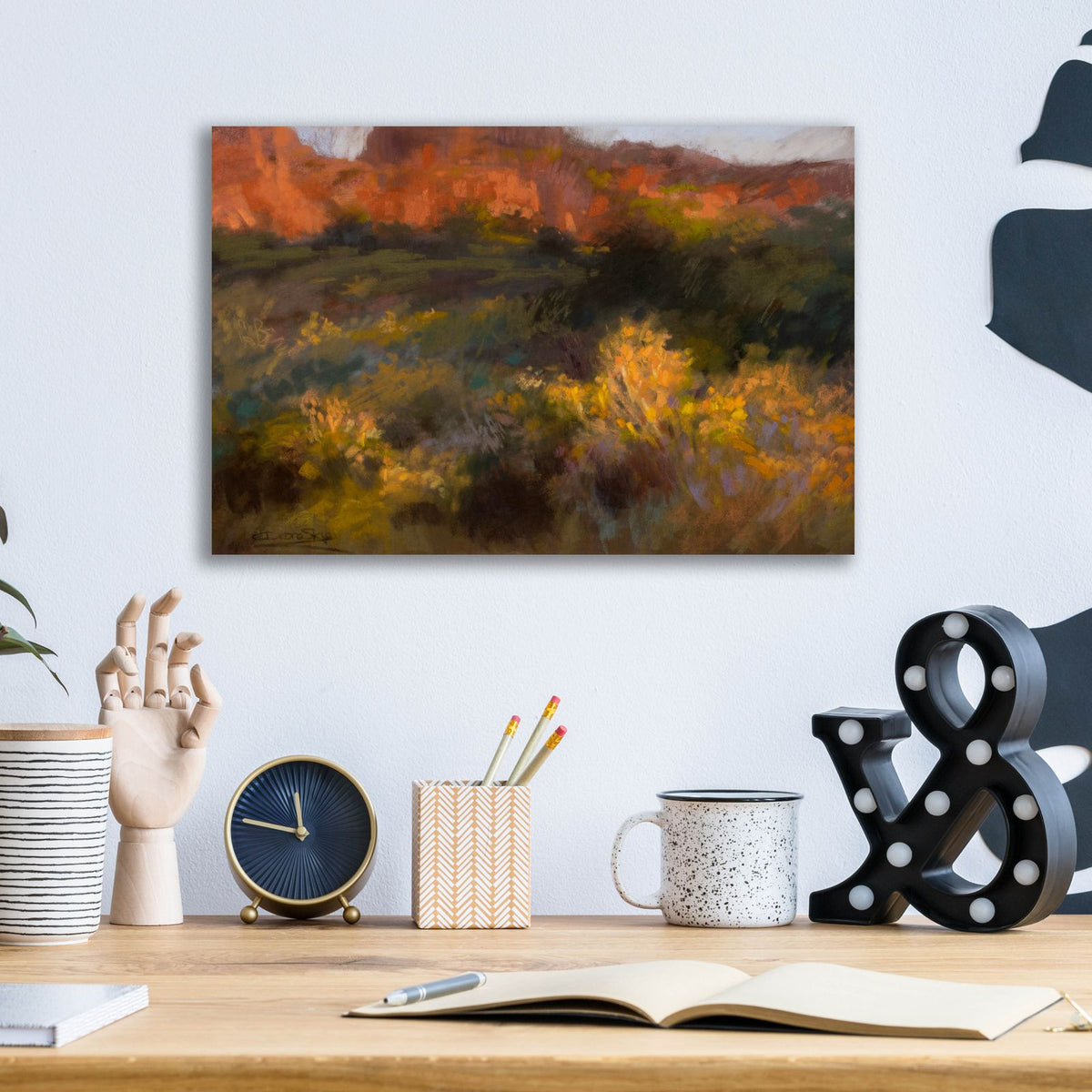 Autumn Bluff by Christine Debrosky - 16x12 acrylic wall art in a room