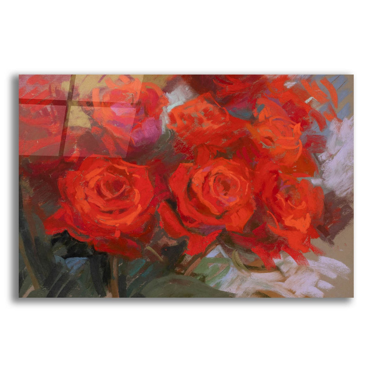 Crimson Roses by Christine Debrosky acrylic glass wall art