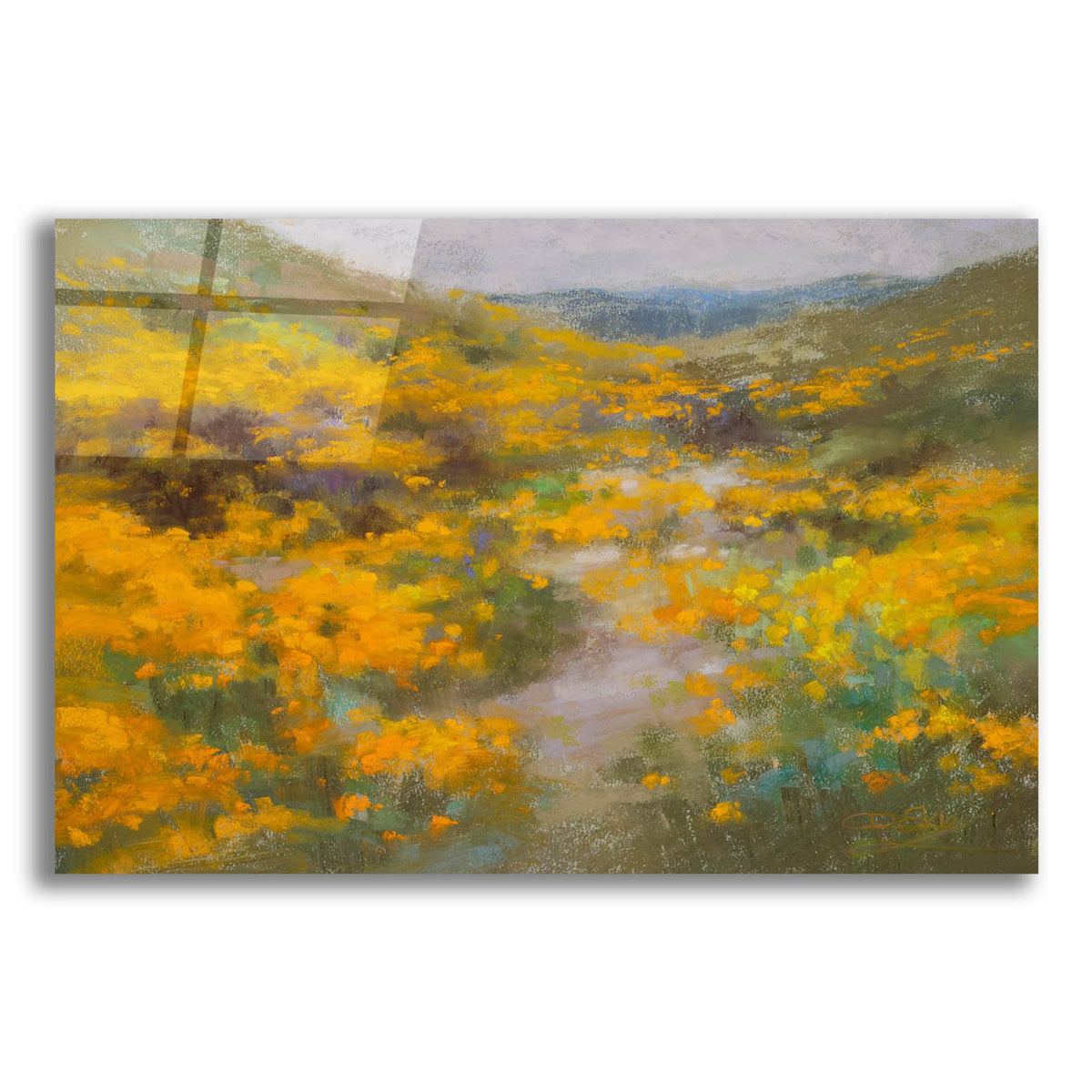 Golden Explosion by Christine Debrosky acrylic glass wall art