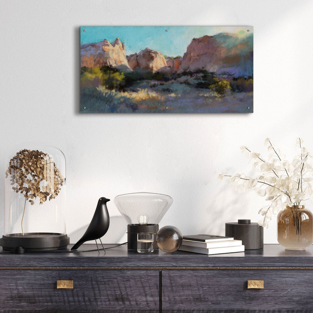 Epic Art 'Morning Sun Dew' by Christine Debrosky Acrylic Glass Wall Art,48x24