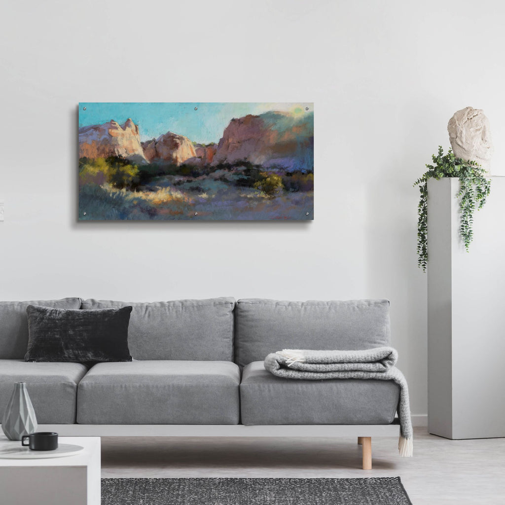 Epic Art 'Morning Sun Dew' by Christine Debrosky Acrylic Glass Wall Art,48x24
