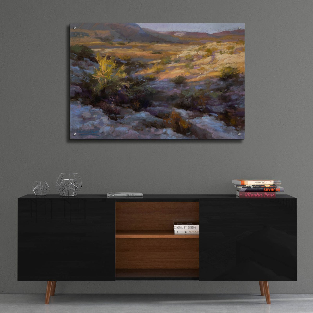 That's The Way the Caliche Crumbles by Christine Debrosky - 36x24 acrylic wall art in a room