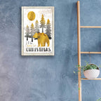 Merry Christmas and Happy New Year Bear Family by Cindy Jacobs - 16x24 acrylic wall art in a room