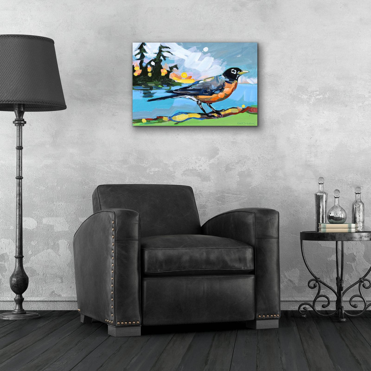 Listening by Adam Swanson - 24x16 acrylic wall art in a room