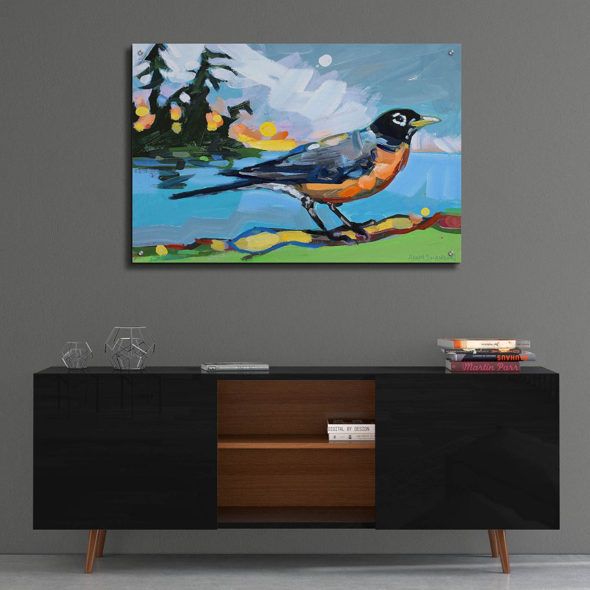 Listening by Adam Swanson - 36x24 acrylic wall art in a room