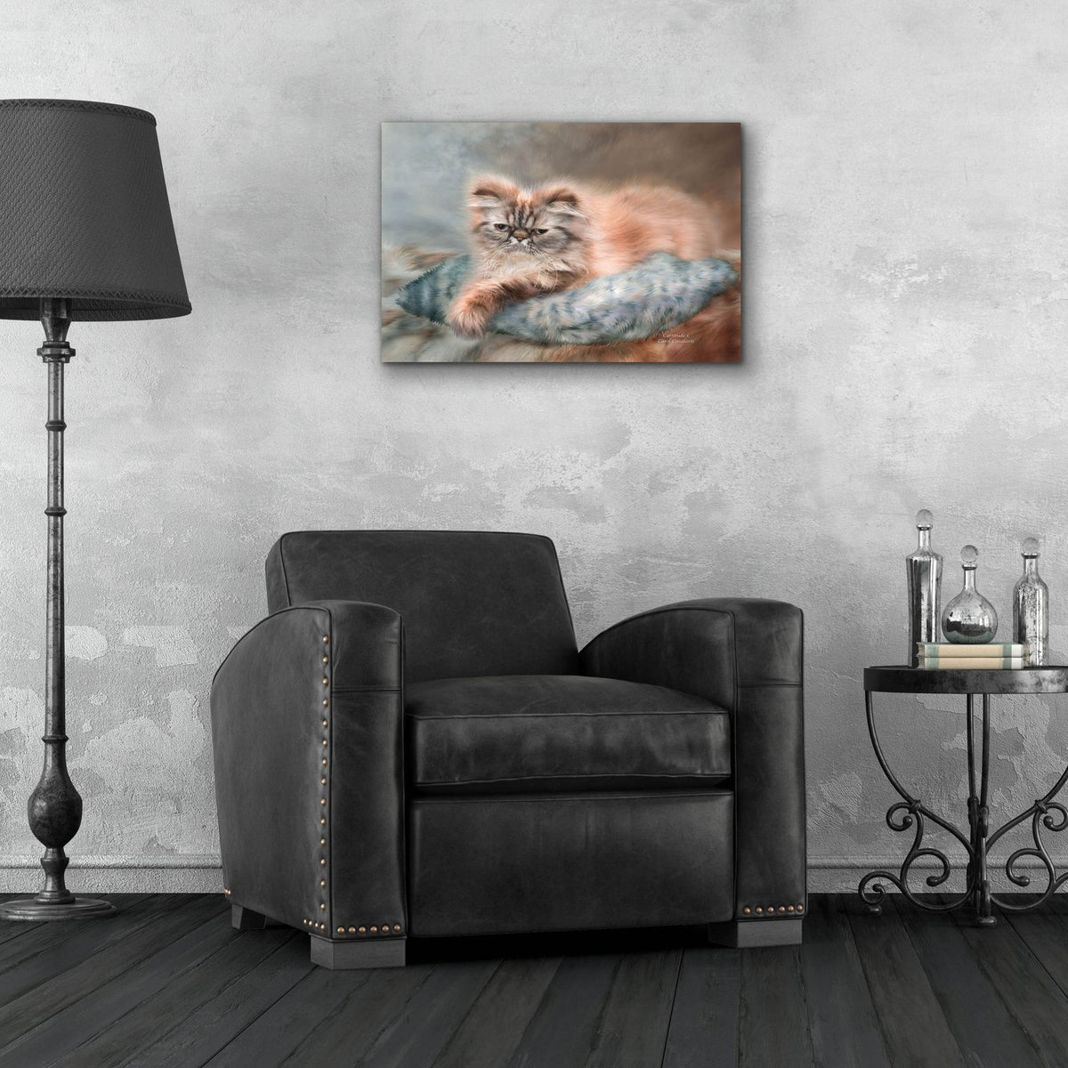 Cattitude I by Carol Cavalaris - 24x16 acrylic wall art in a room