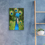 Peacock Face Bf by Carol Cavalaris - 16x24 acrylic wall art in a room