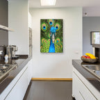 Peacock Face Bf by Carol Cavalaris - 24x36 acrylic wall art in a room