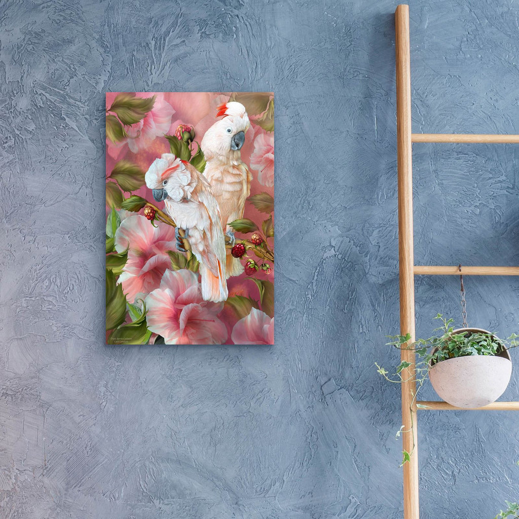 Tropic Spirits - Cockatoo by Carol Cavalaris - 16x24 acrylic wall art in a room