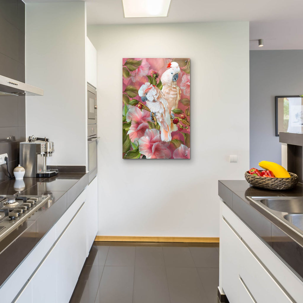 Tropic Spirits - Cockatoo by Carol Cavalaris - 24x36 acrylic wall art in a room
