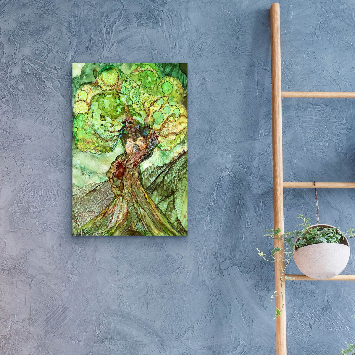 Turtle Dove Tree by Carol Cavalaris - 16x24 acrylic wall art in a room