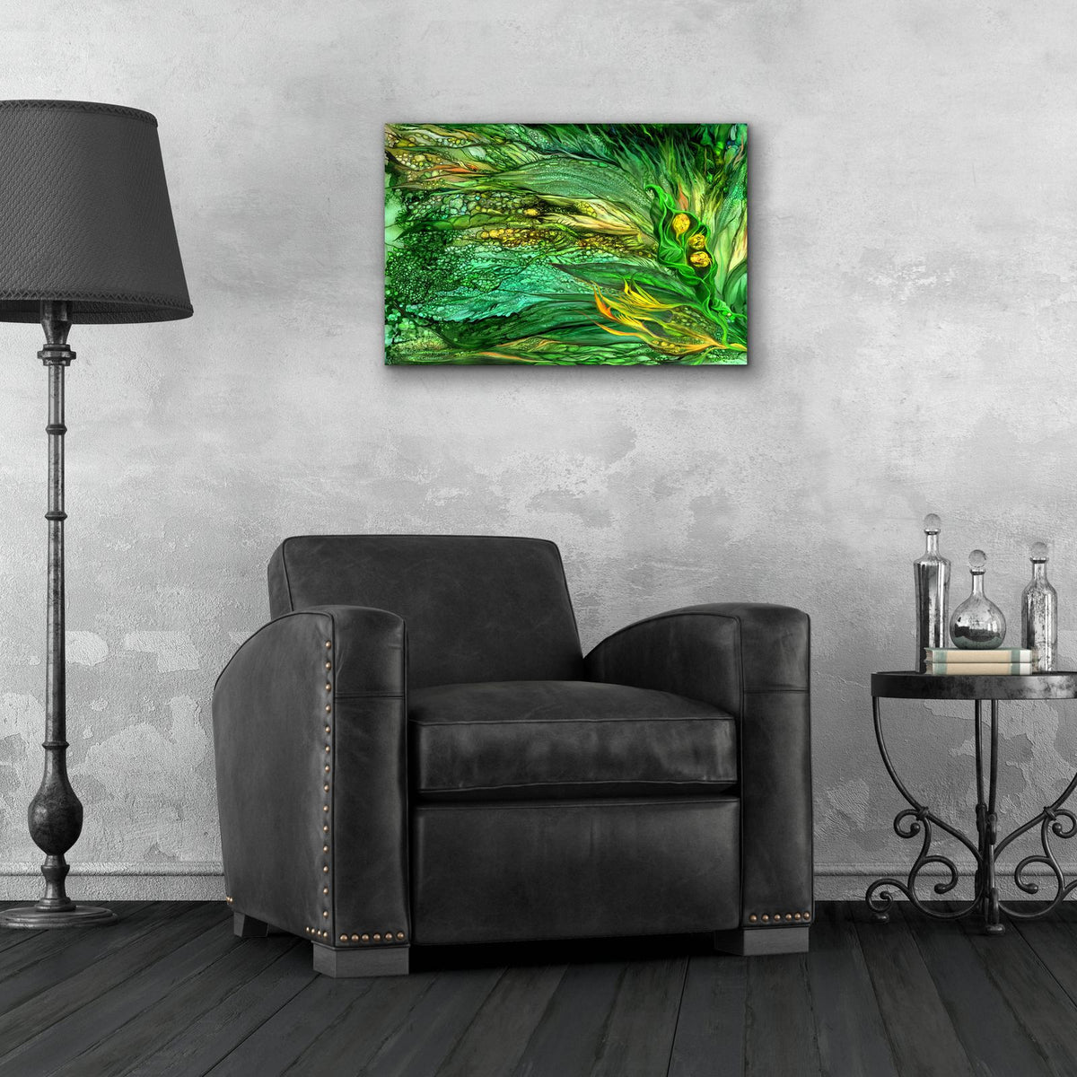 Wild Seeds Spring by Carol Cavalaris - 24x16 acrylic wall art in a room