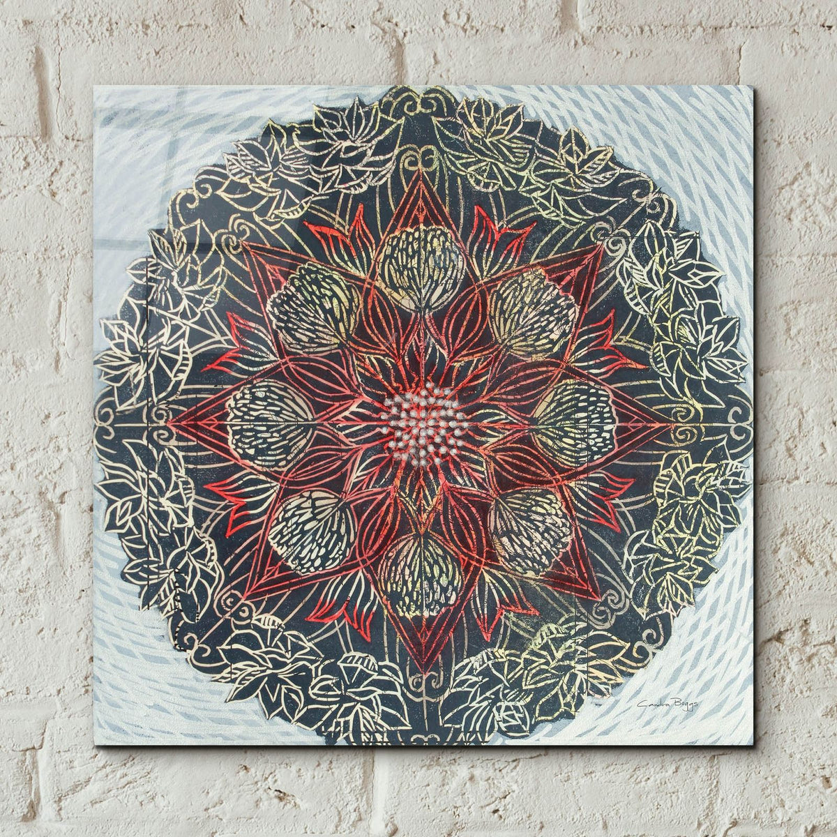 Starshine Mandala 2 by Candra Boggs - 12x12 acrylic wall art in a room