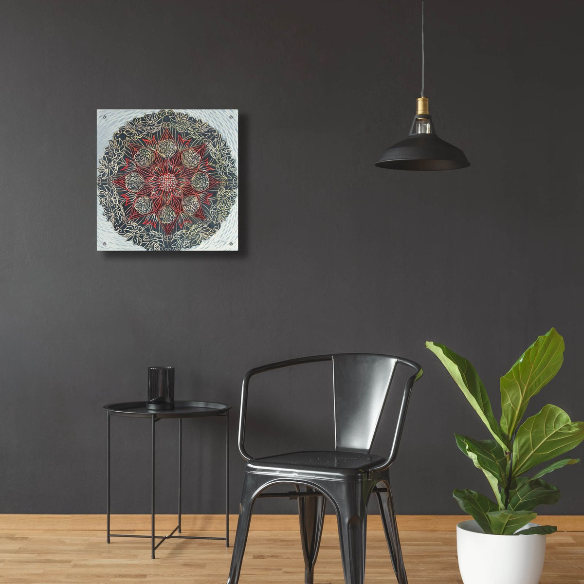 Starshine Mandala 2 by Candra Boggs - 24x24 acrylic wall art in a room