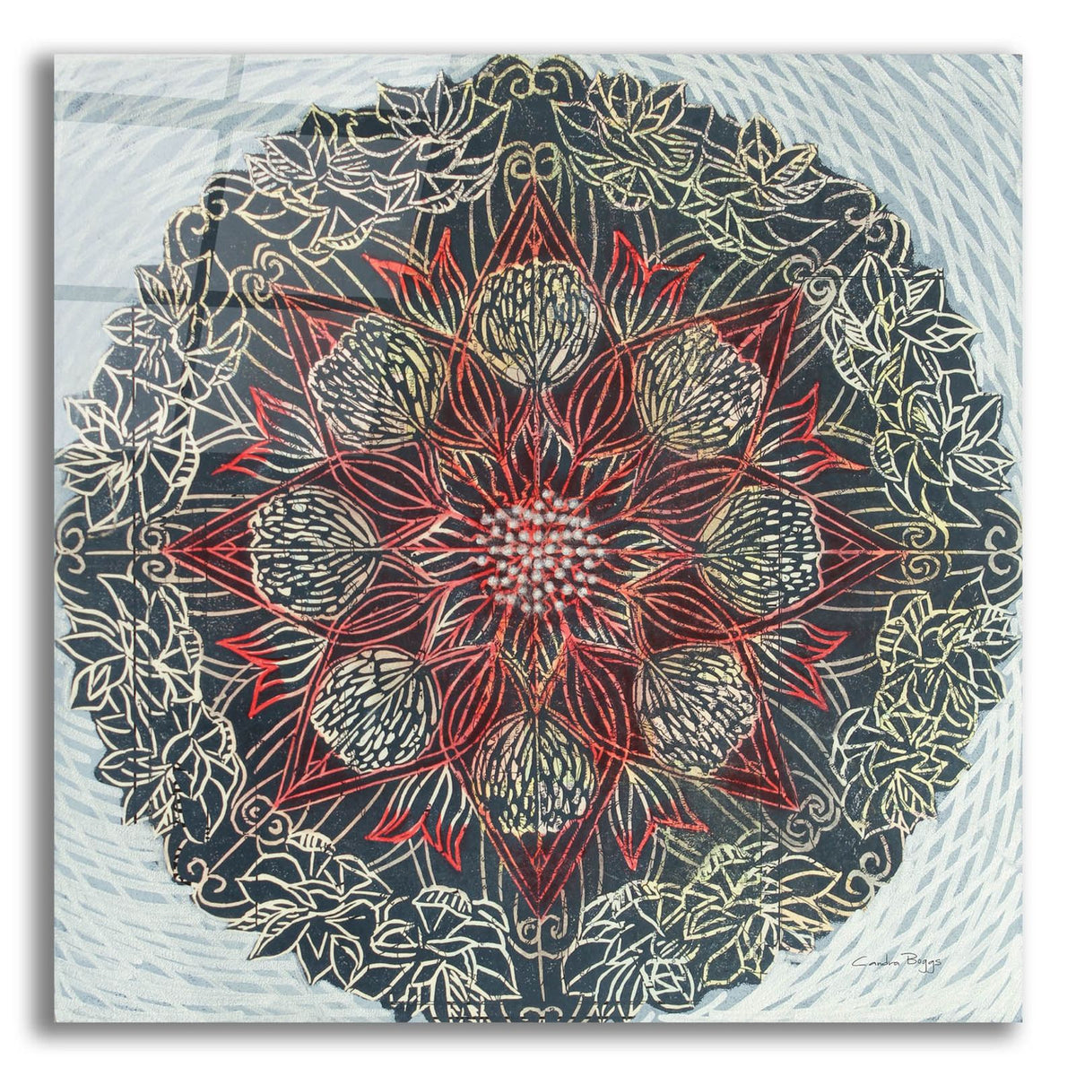 Starshine Mandala 2 by Candra Boggs acrylic glass wall art