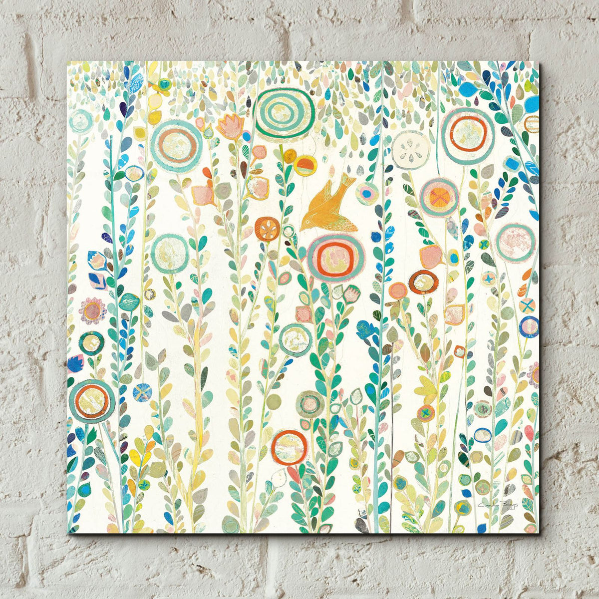 Under The Rain White by Candra Boggs - 12x12 acrylic wall art in a room