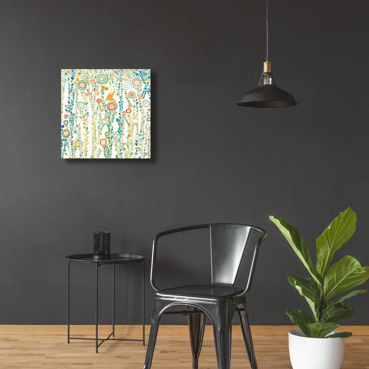 Under The Rain White by Candra Boggs - 24x24 acrylic wall art in a room