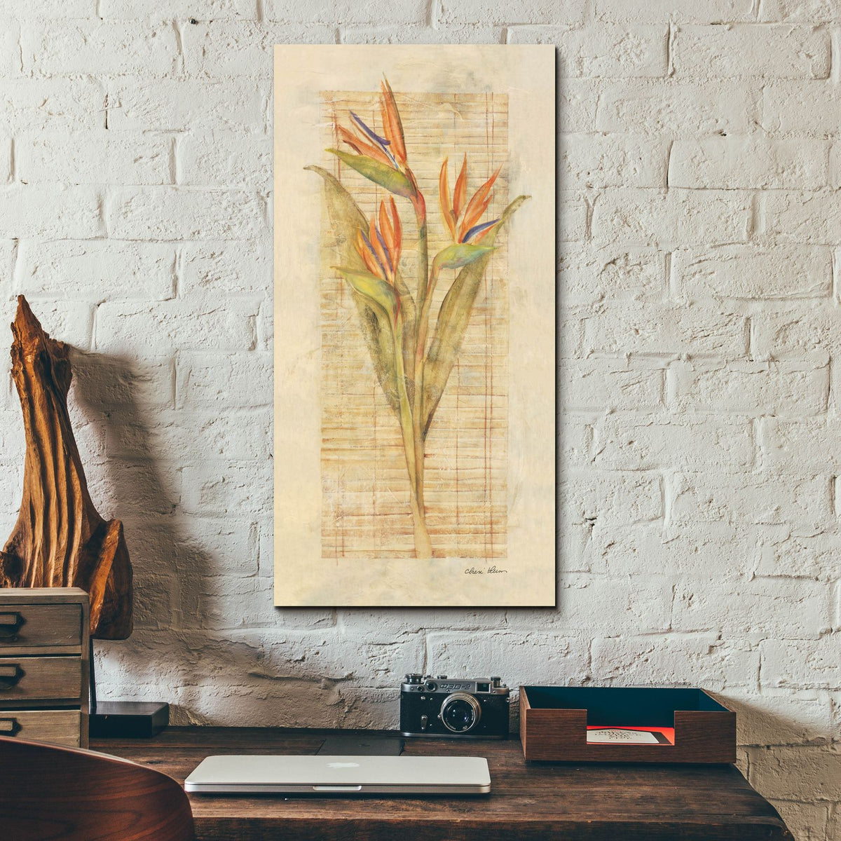 Bird Of Paradise by Cheri Blum - 12x24 acrylic wall art in a room
