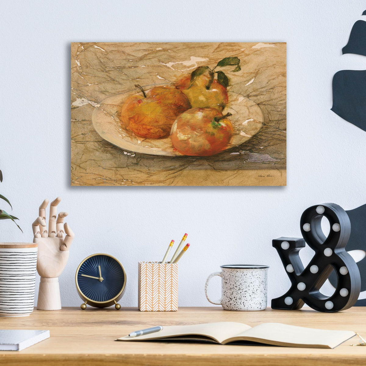 Bowl Of Fruit 3 by Cheri Blum - 16x12 acrylic wall art in a room