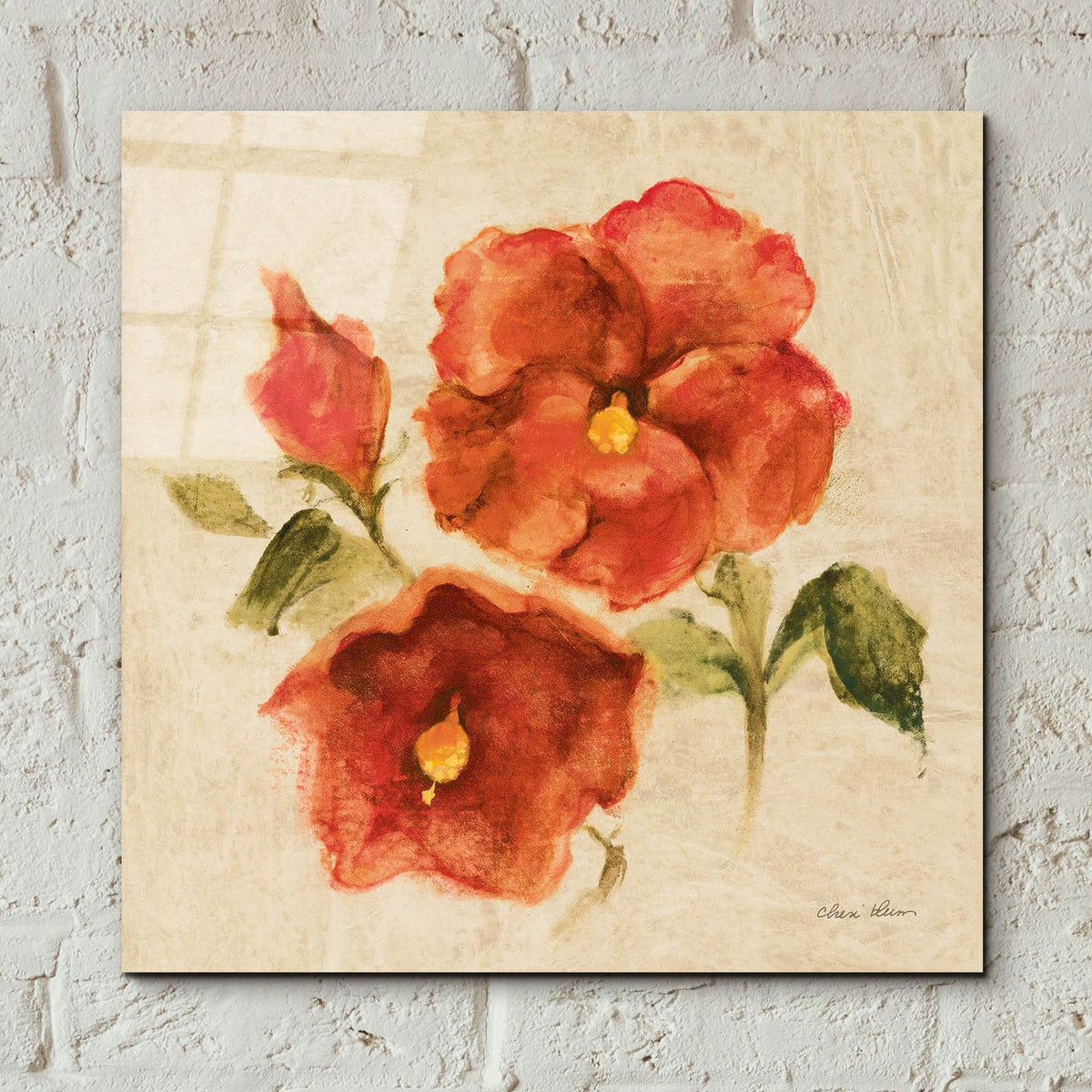Bright Tropics 3 by Cheri Blum - 12x12 acrylic wall art in a room