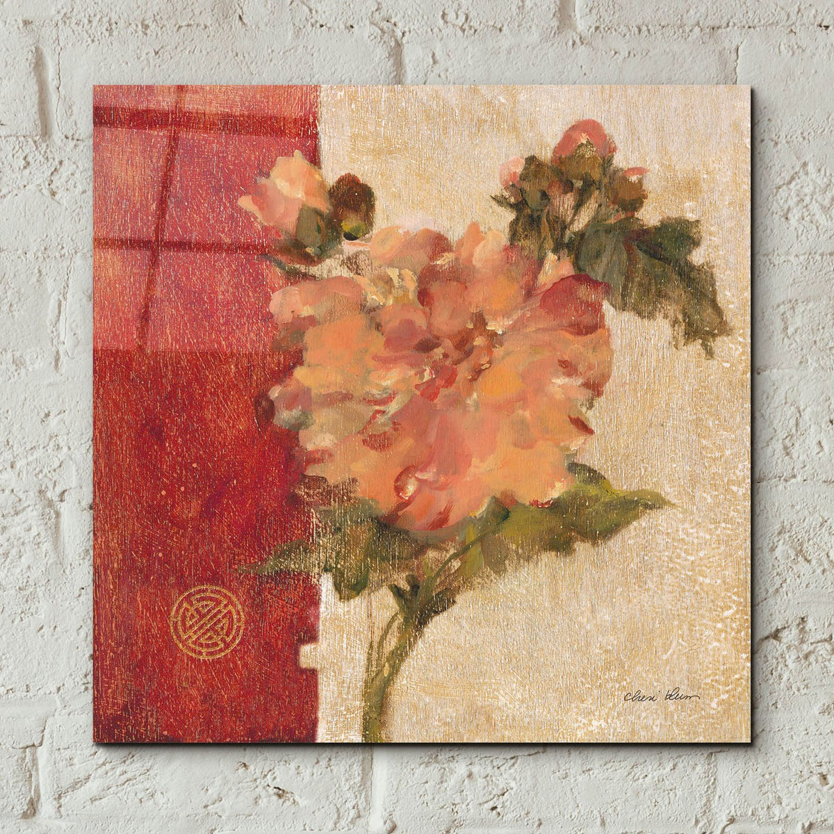 Chinoiserie 3 by Cheri Blum - 12x12 acrylic wall art in a room