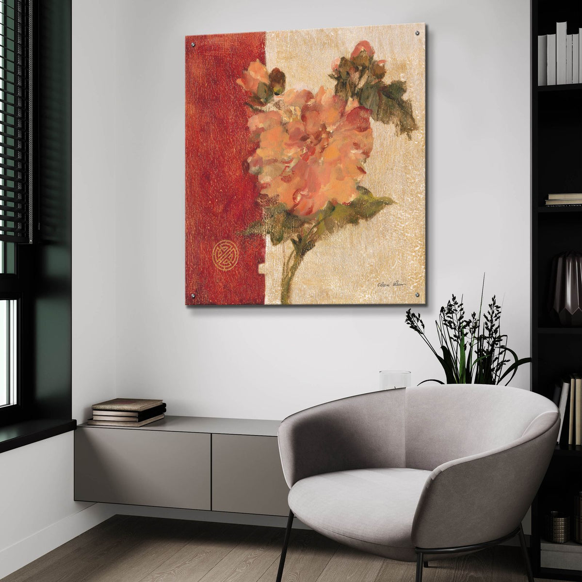 Chinoiserie 3 by Cheri Blum - 36x36 acrylic wall art in a room