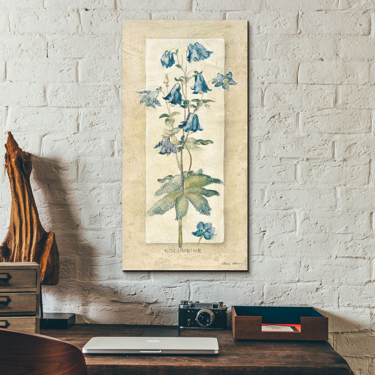 Columbine Light by Cheri Blum - 12x24 acrylic wall art in a room