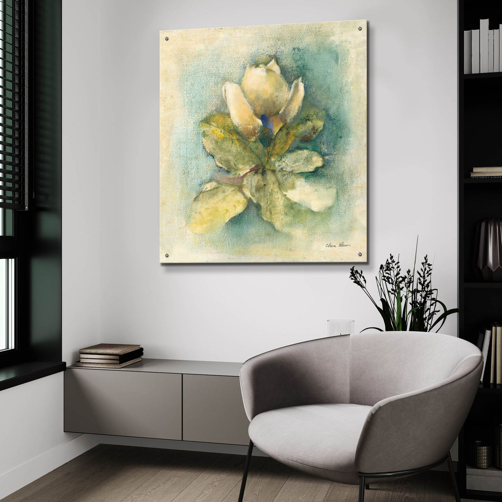 French Magnolia by Cheri Blum - 36x36 acrylic wall art in a room