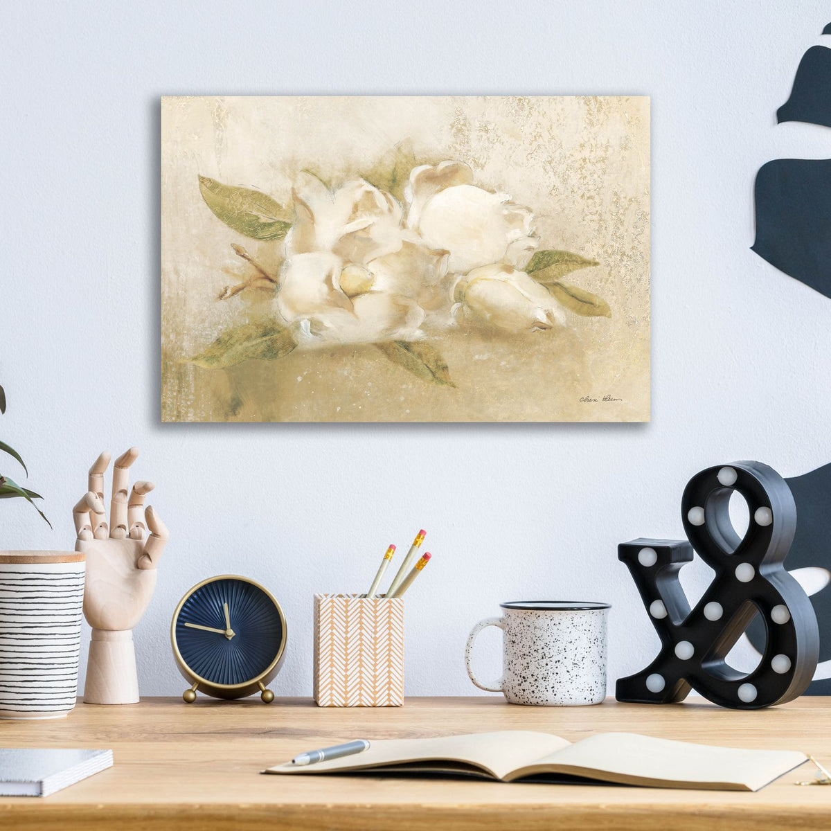 Magnolia 4 by Cheri Blum - 16x12 acrylic wall art in a room
