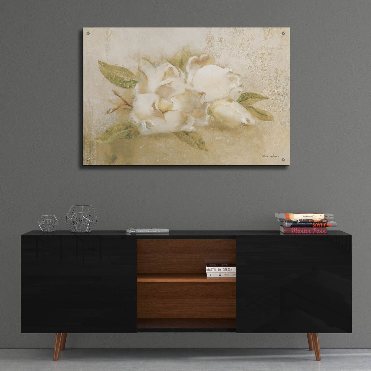 Magnolia 4 by Cheri Blum - 36x24 acrylic wall art in a room