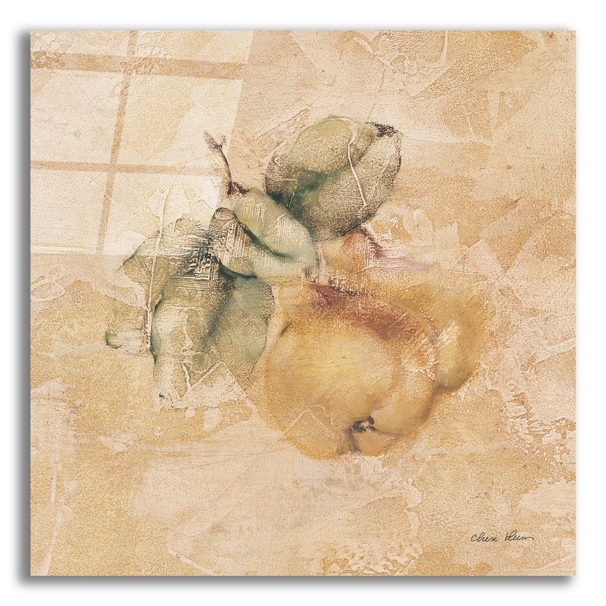 Pears Square by Cheri Blum acrylic glass wall art