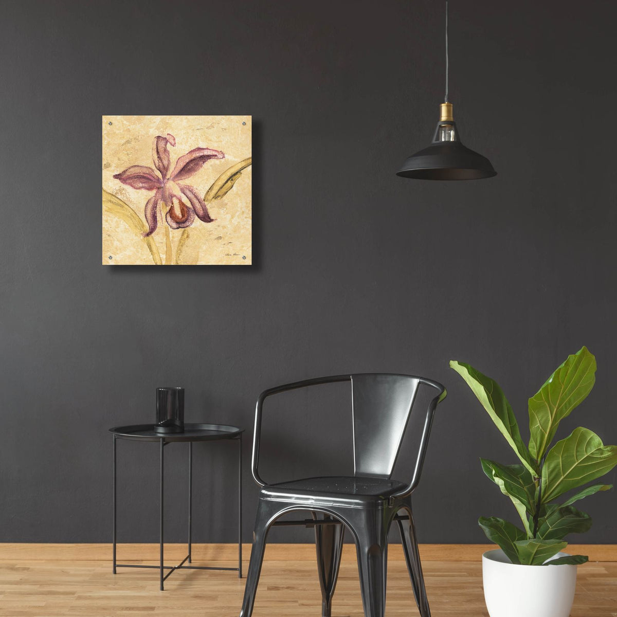 Petite Orchid 4 by Cheri Blum - 24x24 acrylic wall art in a room