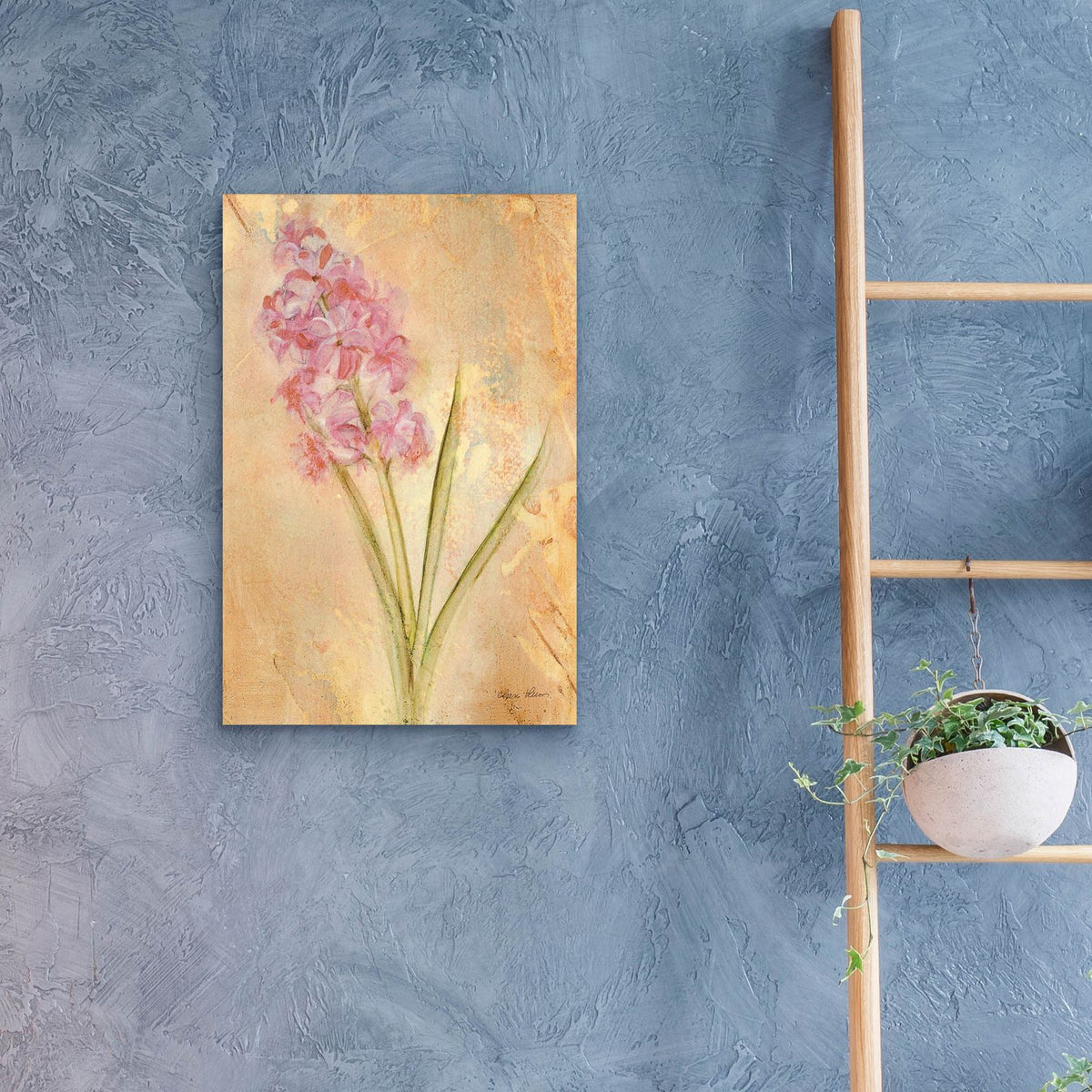 Pink Hyacinth by Cheri Blum - 16x24 acrylic wall art in a room