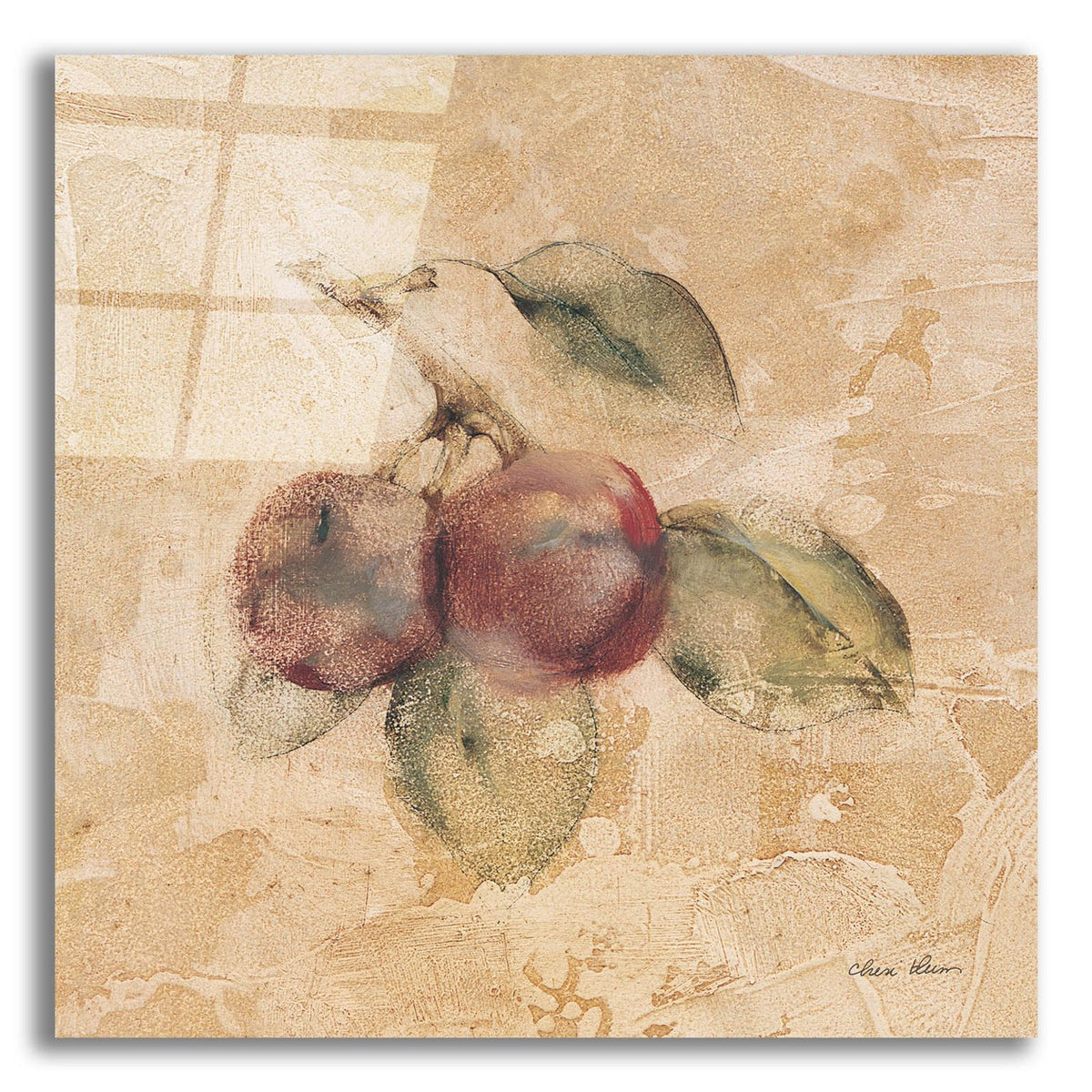 Plums Square by Cheri Blum acrylic glass wall art