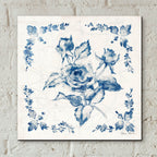 Swedish Tile 2 Blue by Cheri Blum - 12x12 acrylic wall art in a room