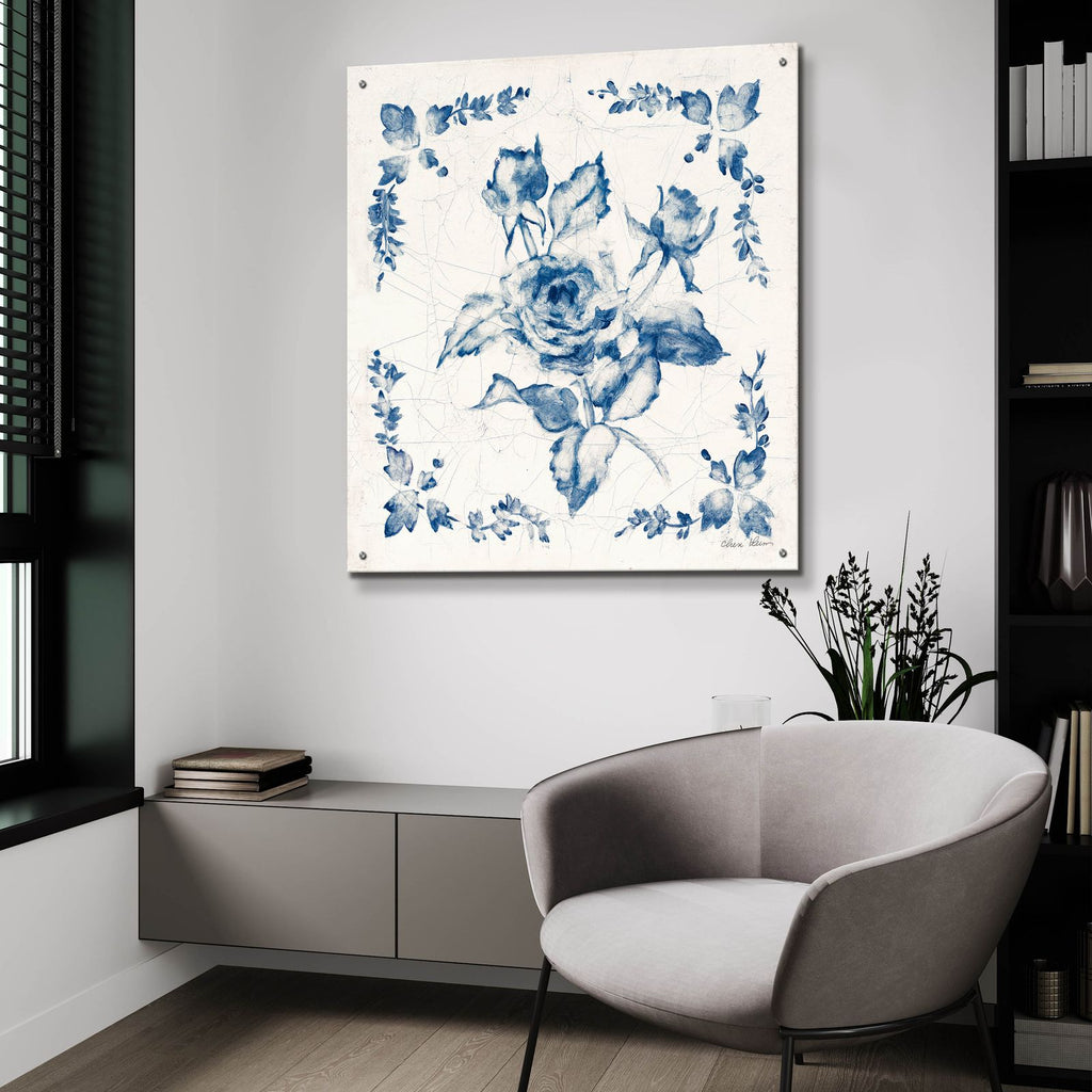 Swedish Tile 2 Blue by Cheri Blum - 36x36 acrylic wall art in a room