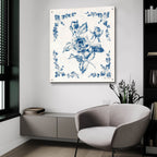 Swedish Tile 2 Blue by Cheri Blum - 36x36 acrylic wall art in a room