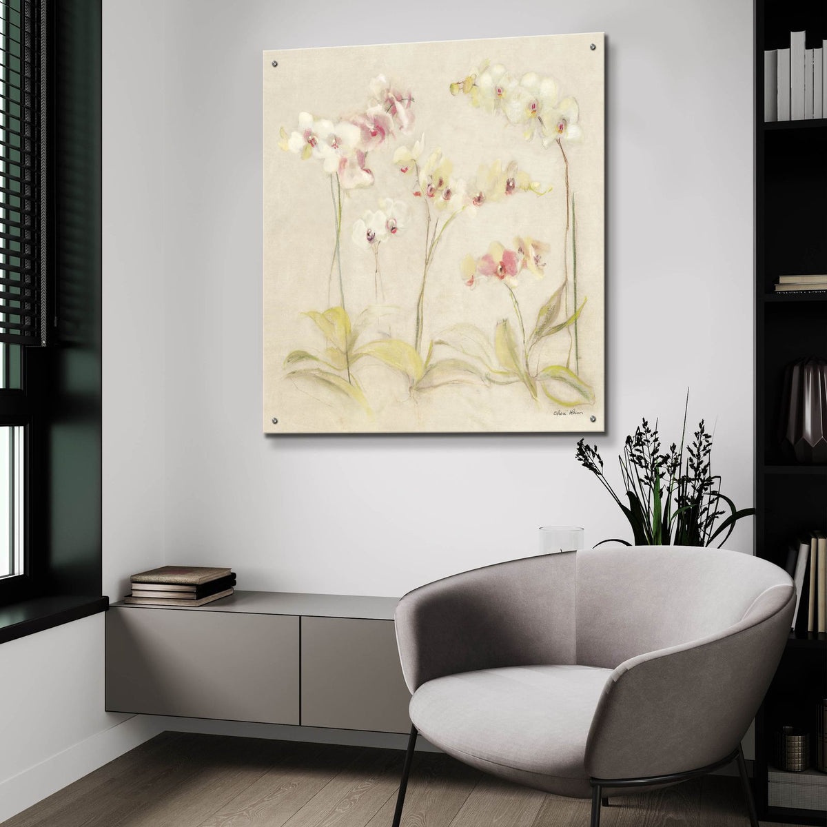 The Dance Of The Orchids 2 by Cheri Blum - 36x36 acrylic wall art in a room