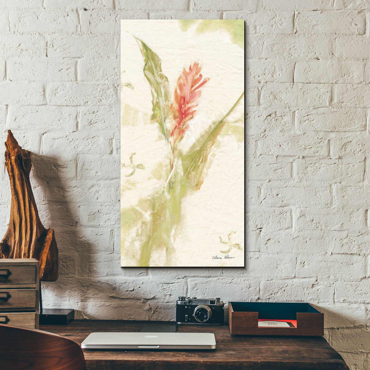 Tropical Floral 4 Light by Cheri Blum - 12x24 acrylic wall art in a room