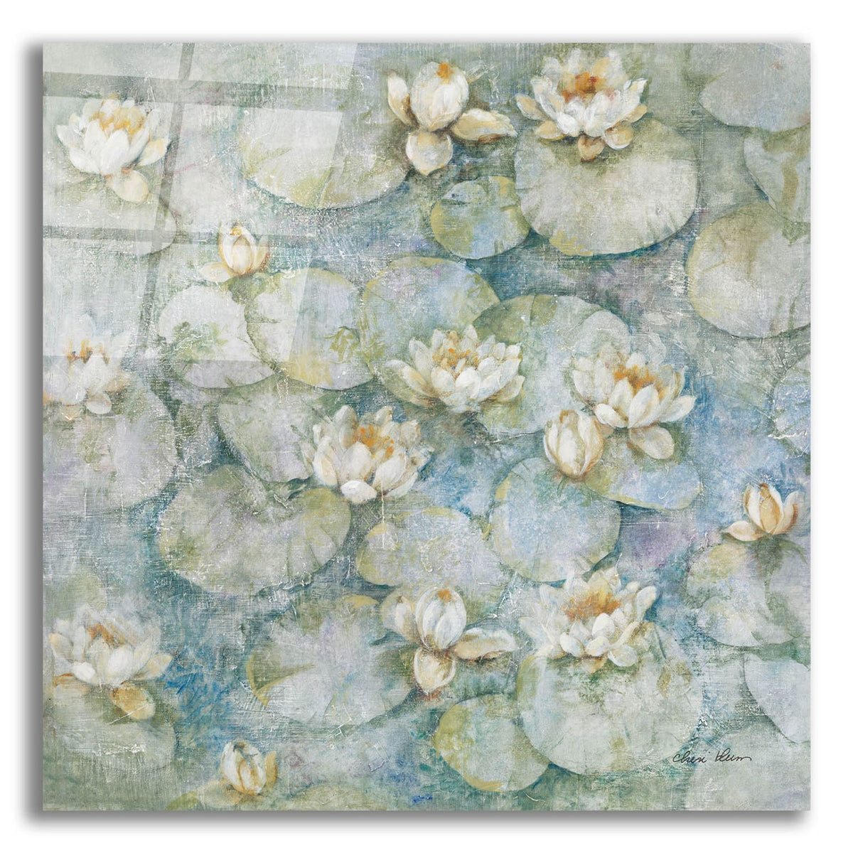Water Lilies by Cheri Blum acrylic glass wall art