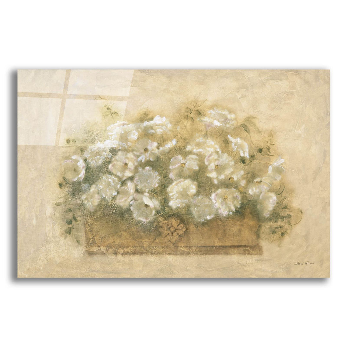 White Floral Bouquet 1 by Cheri Blum acrylic glass wall art