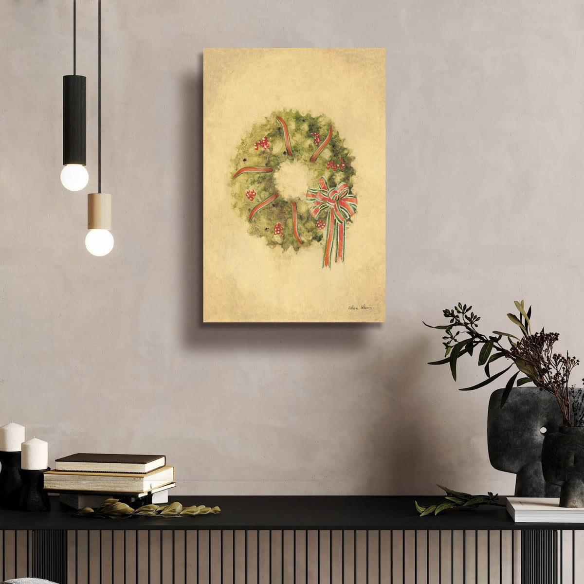 Wreath 2 by Cheri Blum - 16x24 acrylic wall art in a room
