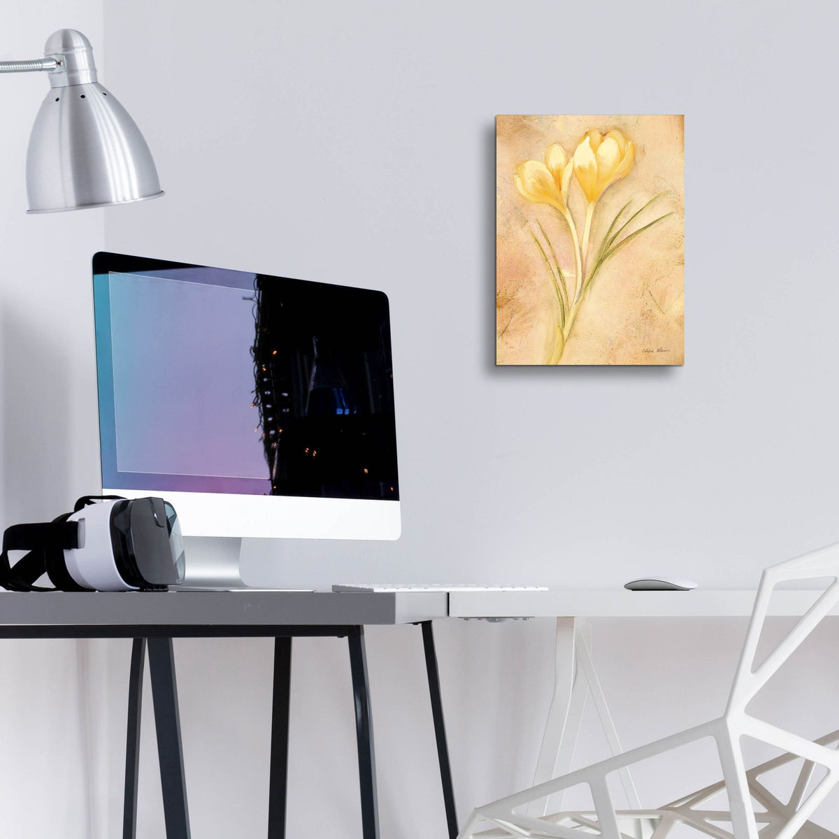 Yellow Crocus by Cheri Blum - 12x16 acrylic wall art in a room