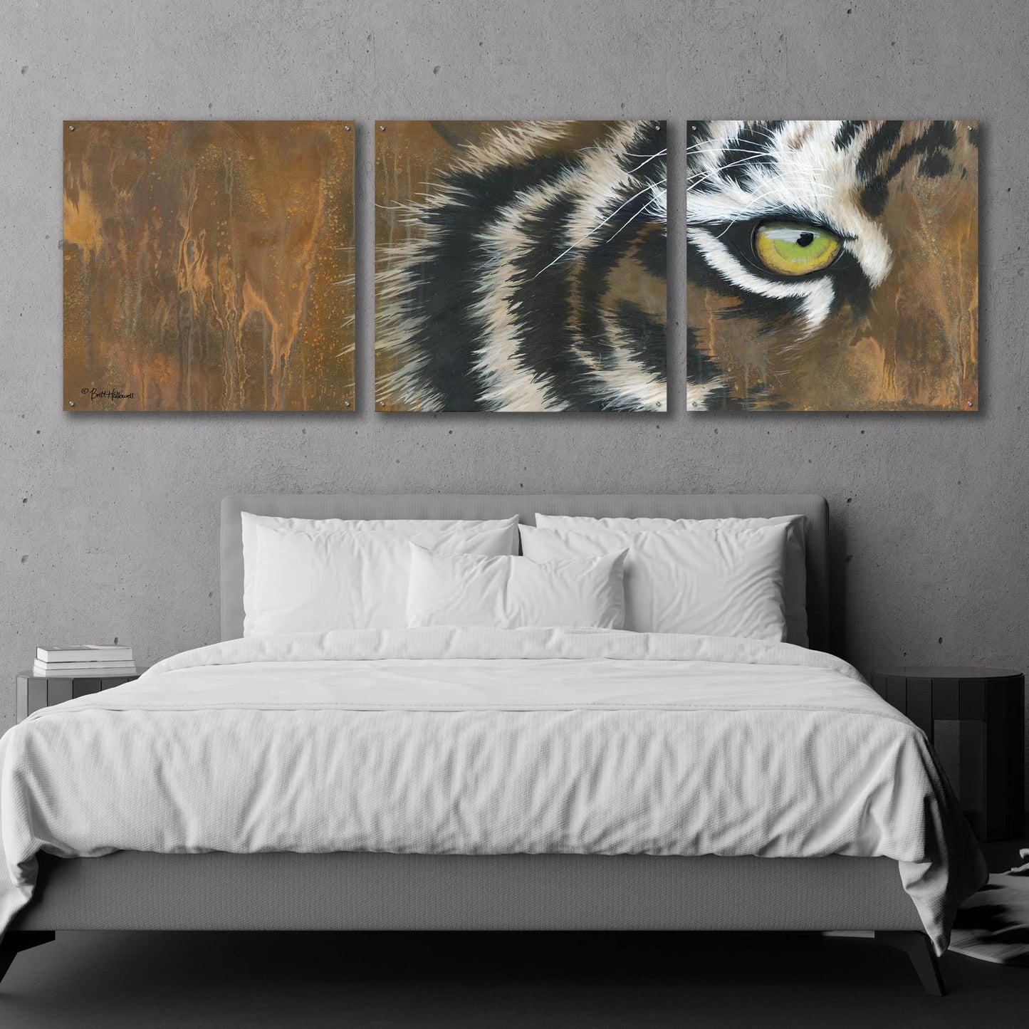 Epic Art 'Searching for the Man Cub' by Britt Hallowell, Acrylic Glass Wall Art, 3 Piece Set,108x36