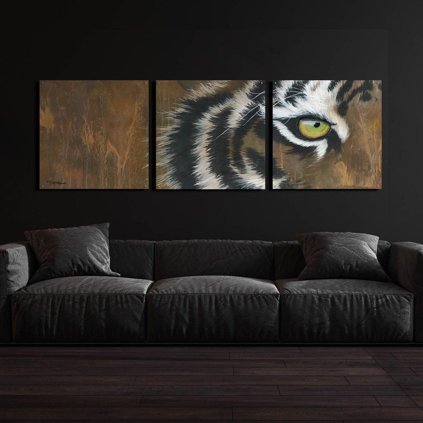 Epic Art 'Searching for the Man Cub' by Britt Hallowell, Acrylic Glass Wall Art, 3 Piece Set,108x36