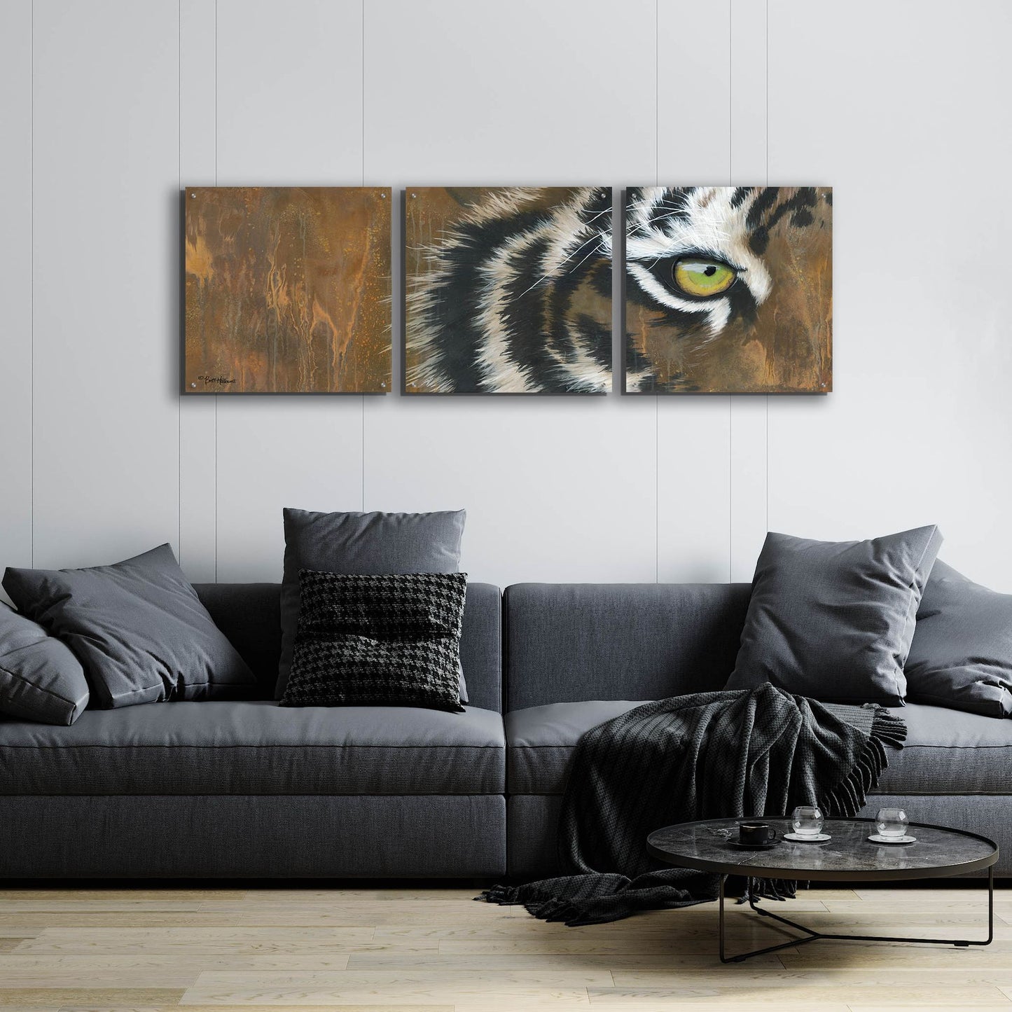 Epic Art 'Searching for the Man Cub' by Britt Hallowell, Acrylic Glass Wall Art, 3 Piece Set,72x24