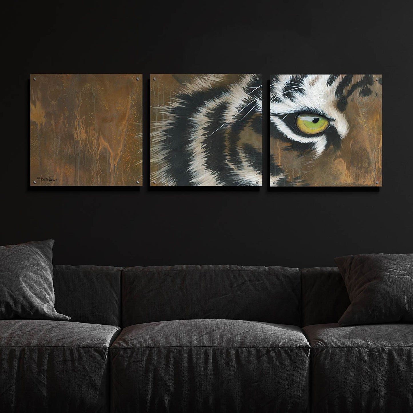 Epic Art 'Searching for the Man Cub' by Britt Hallowell, Acrylic Glass Wall Art, 3 Piece Set,72x24