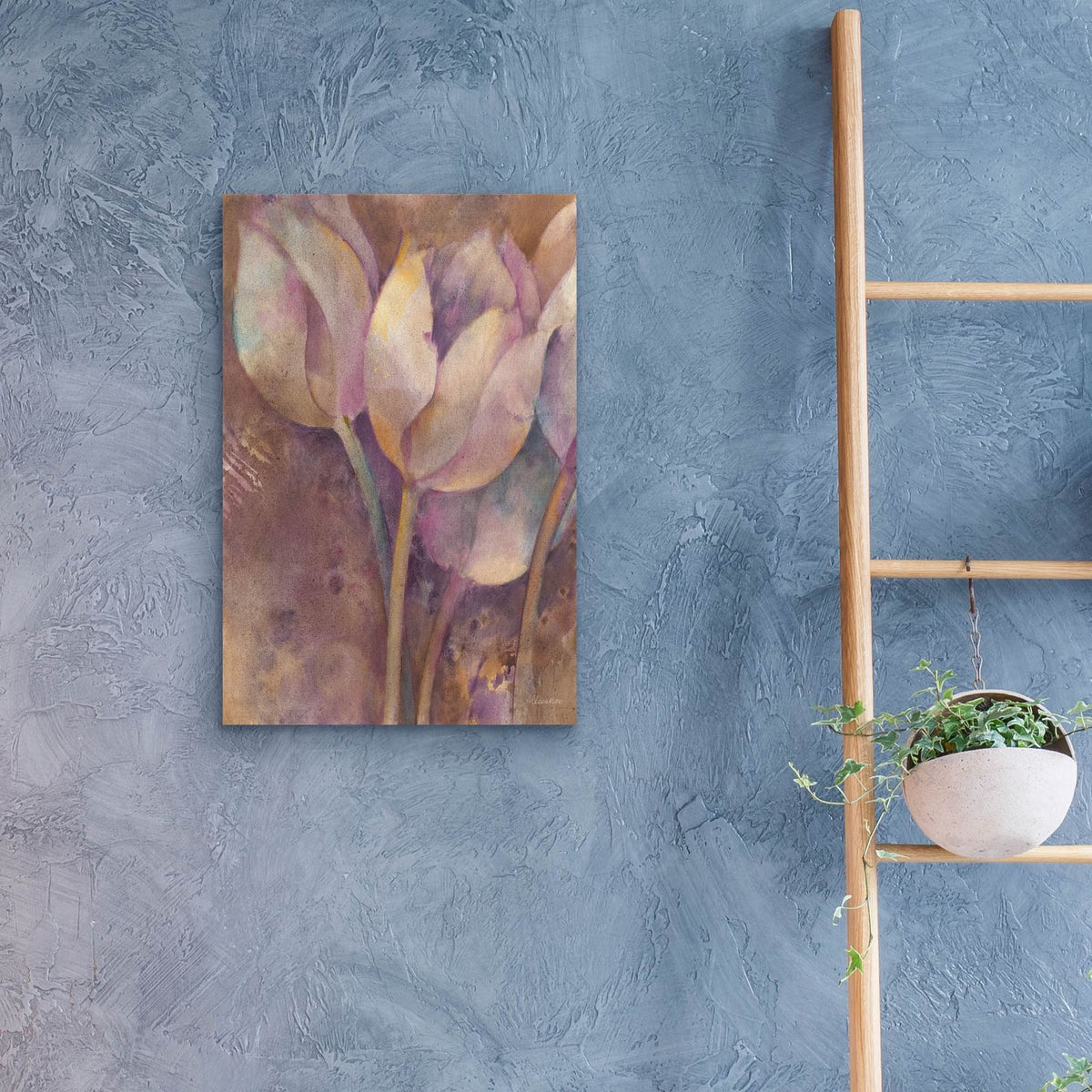 Moonlit Tulips 1 by Albena Hristova - 16x24 acrylic wall art in a room